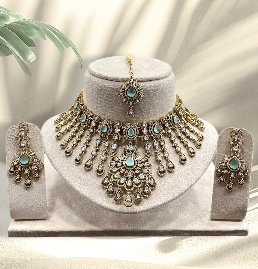 Moissanite Stones Bridal Necklace