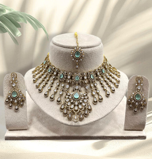 Moissanite Stones Bridal Necklace