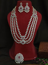 American Diamond Stones Bridal Layer Haram - Nakshatra Jewels