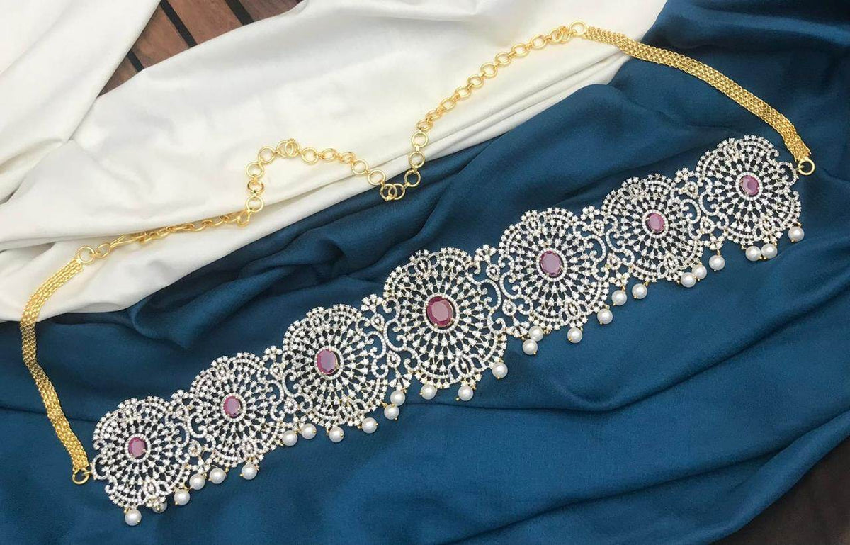 American Diamond Stones Bridal Hip Chain