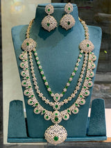 American Diamond Stones Bridal Layer Haram - Nakshatra Jewels