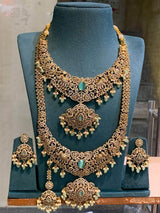 Victorian Polish with AD Stones Combo Set - Nakshatra Jewels