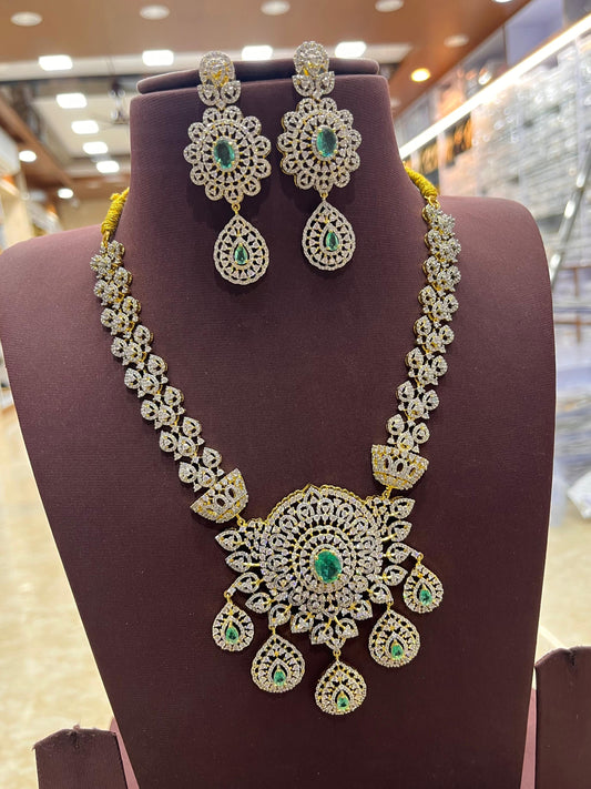 American Diamond Stones Bridal Necklace