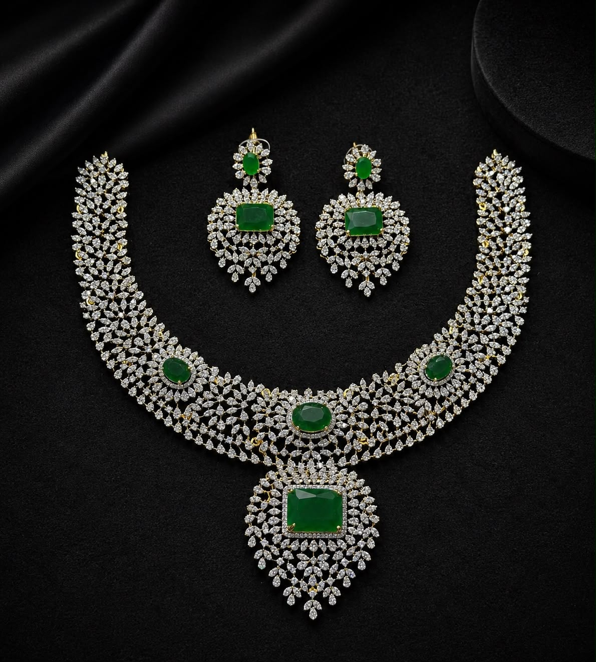 American Diamond Stones Bridal Necklace