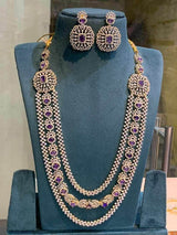 American Diamond Stones Bridal Layer Haram - Nakshatra Jewels