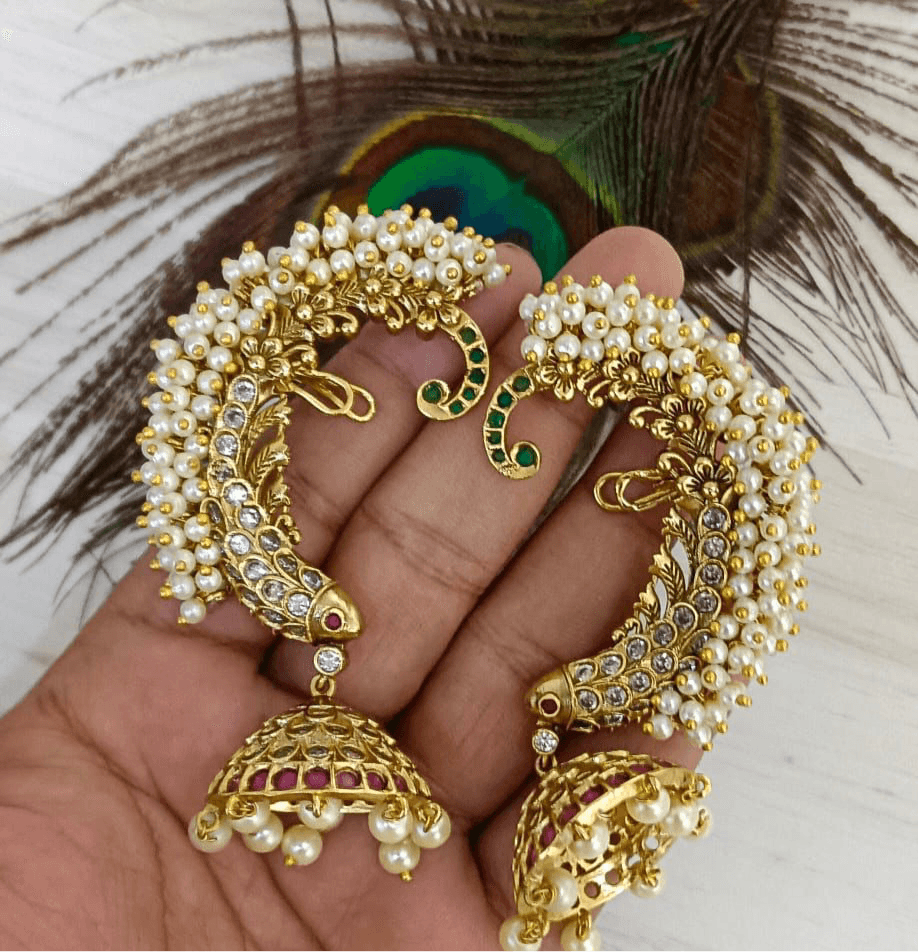 Premium Matt with Kempu Stones Ear cuffs