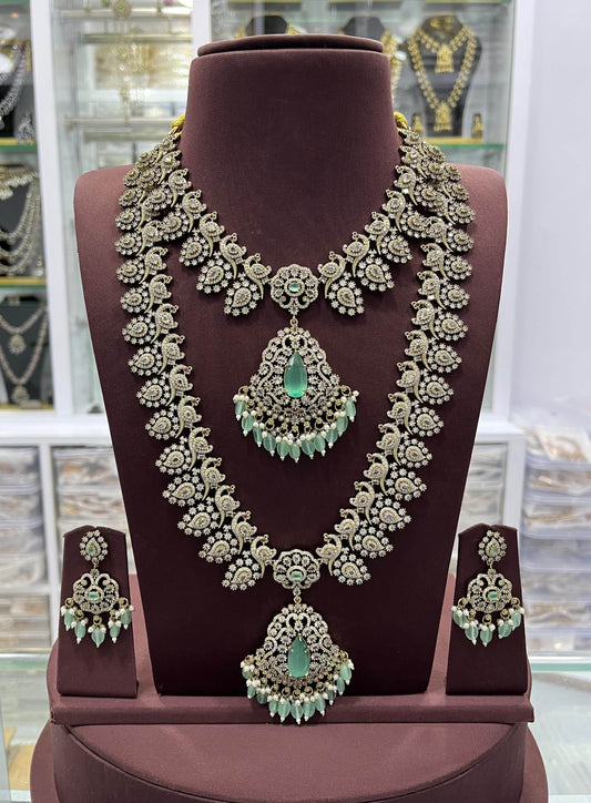 Victorian Polish with AD Stones Combo Set - Nakshatra Jewels