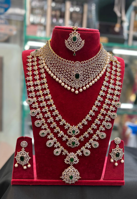 American Diamond Stones Bridal Combo