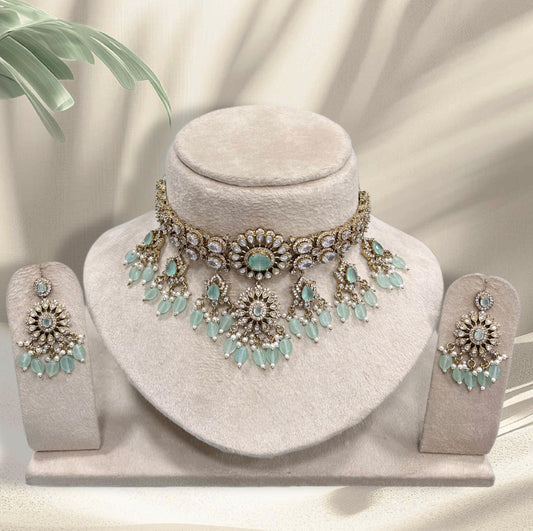 Victorian Polish with AD Stones Bridal Choker