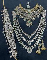 American Diamond Stones Bridal Combo Set