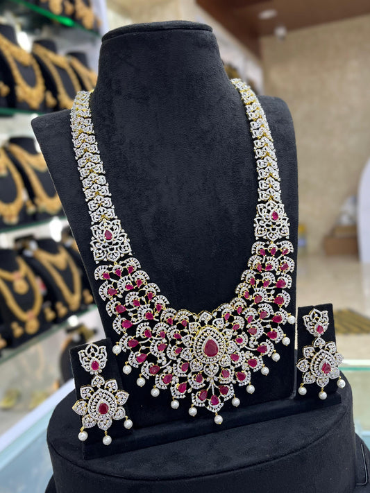 American Diamond Stones Grand Bridal Haram