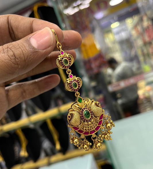 Nagasi work with Kundan Stones Tikka
