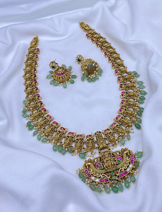 Nakshi work with Kundan Stones Bridal Haram