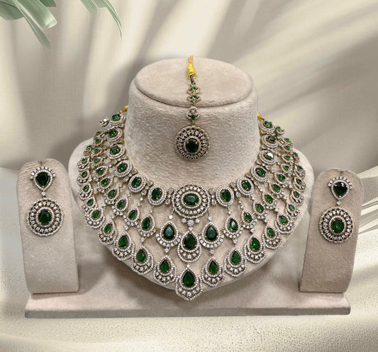 Victorian Polish with AD Stones Necklace