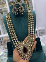 Moissanite Stones Bridal Haram (Designer Haram) - Nakshatra Jewels