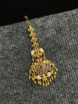 Nagasi work with Kempu Stones Tikka - Nakshatra Jewels