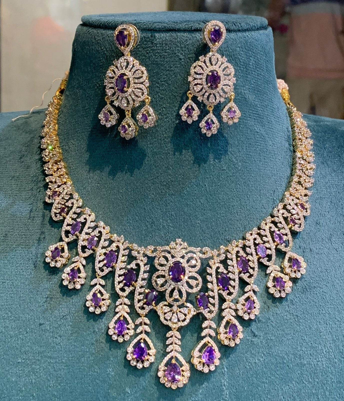 American Diamond Stones Necklace