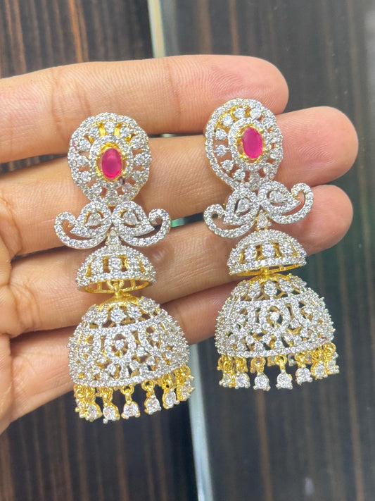 AD Stones Bridal Earrings