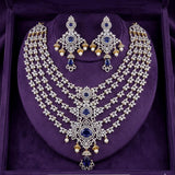 American Diamond Stones Bridal Layer Medium Haram