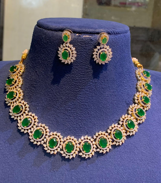 American Diamond Stones Necklace