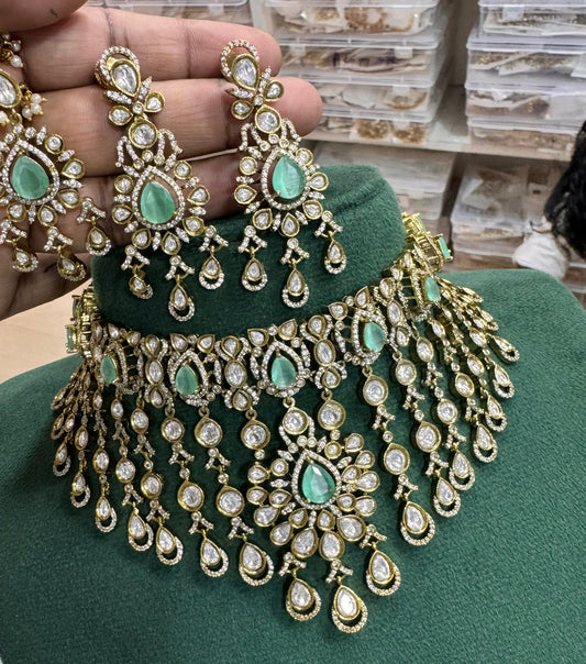 Victorian Polish with AD Stone Choker