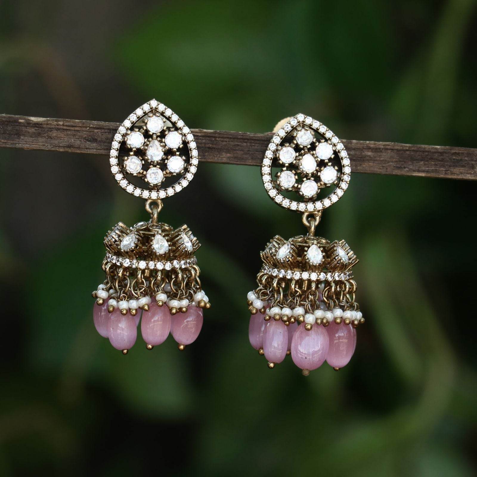 Mossianite Stones Earrings - Nakshatra Jewels