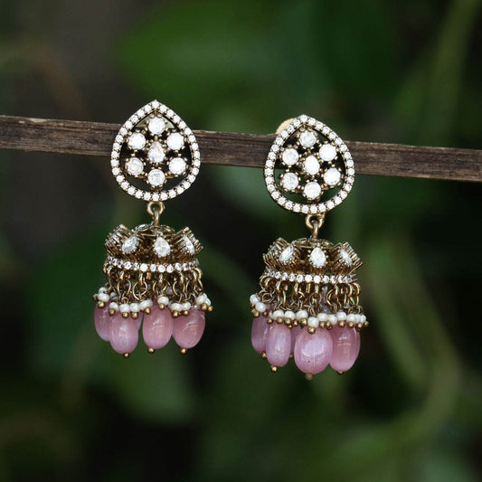 Mossianite Stones Earrings - Nakshatra Jewels
