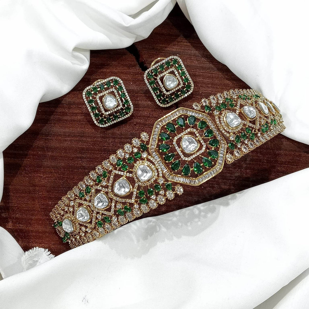 Victorian Polish AD Stones Choker