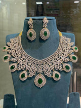 American Diamond Stones Bridal Neck set - Nakshatra Jewels