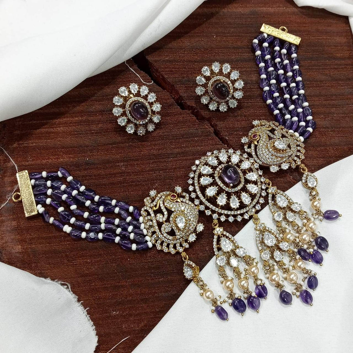 Moissanite & AD Stones Choker