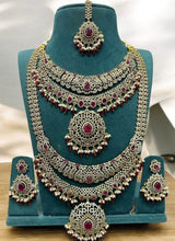 Victorian Polish with AD Stones Bridal Combo - Nakshatra Jewels