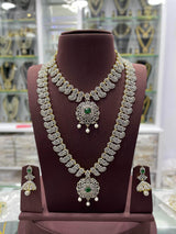 American Diamond Stones Bridal Combo Set - Nakshatra Jewels