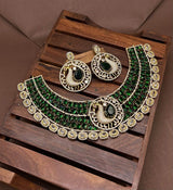 Victorian Polish with AD Stones Neck set - Nakshatra Jewels