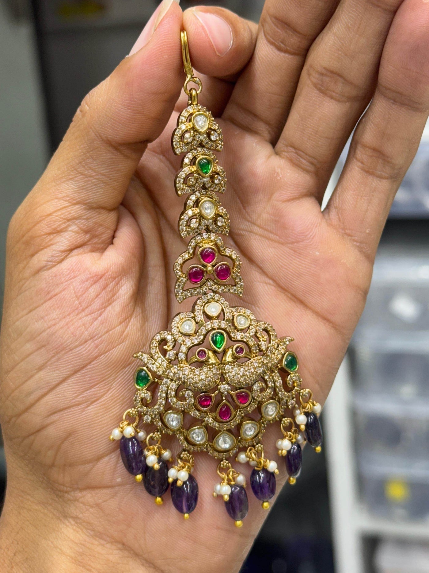 Victorian Polish AD Stones Tikka