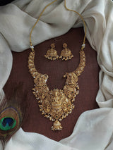 Nakshi Work with AD Stones Haram (Gold Replica) - Nakshatra Jewels