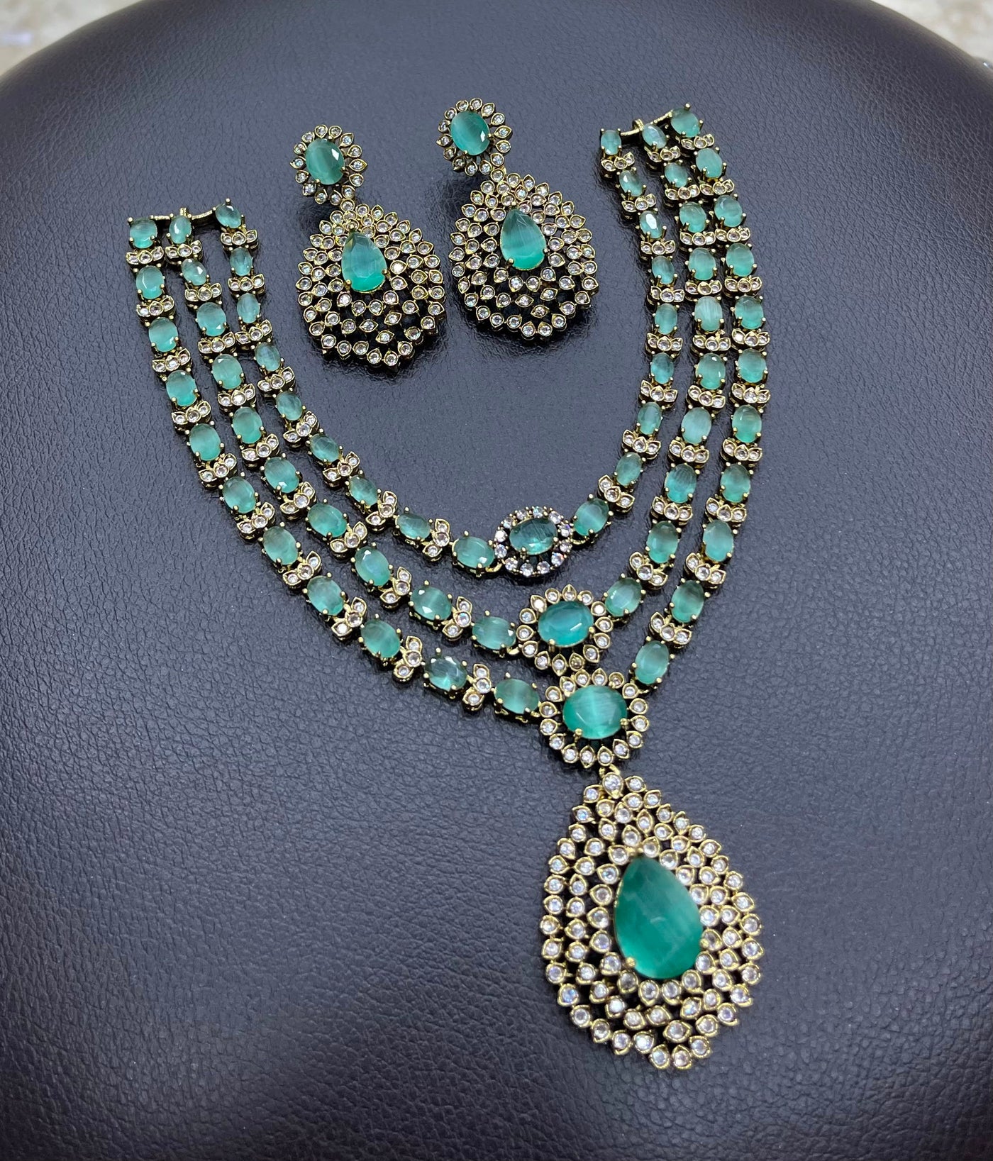 Victorian Polish with AD Stones Necklace
