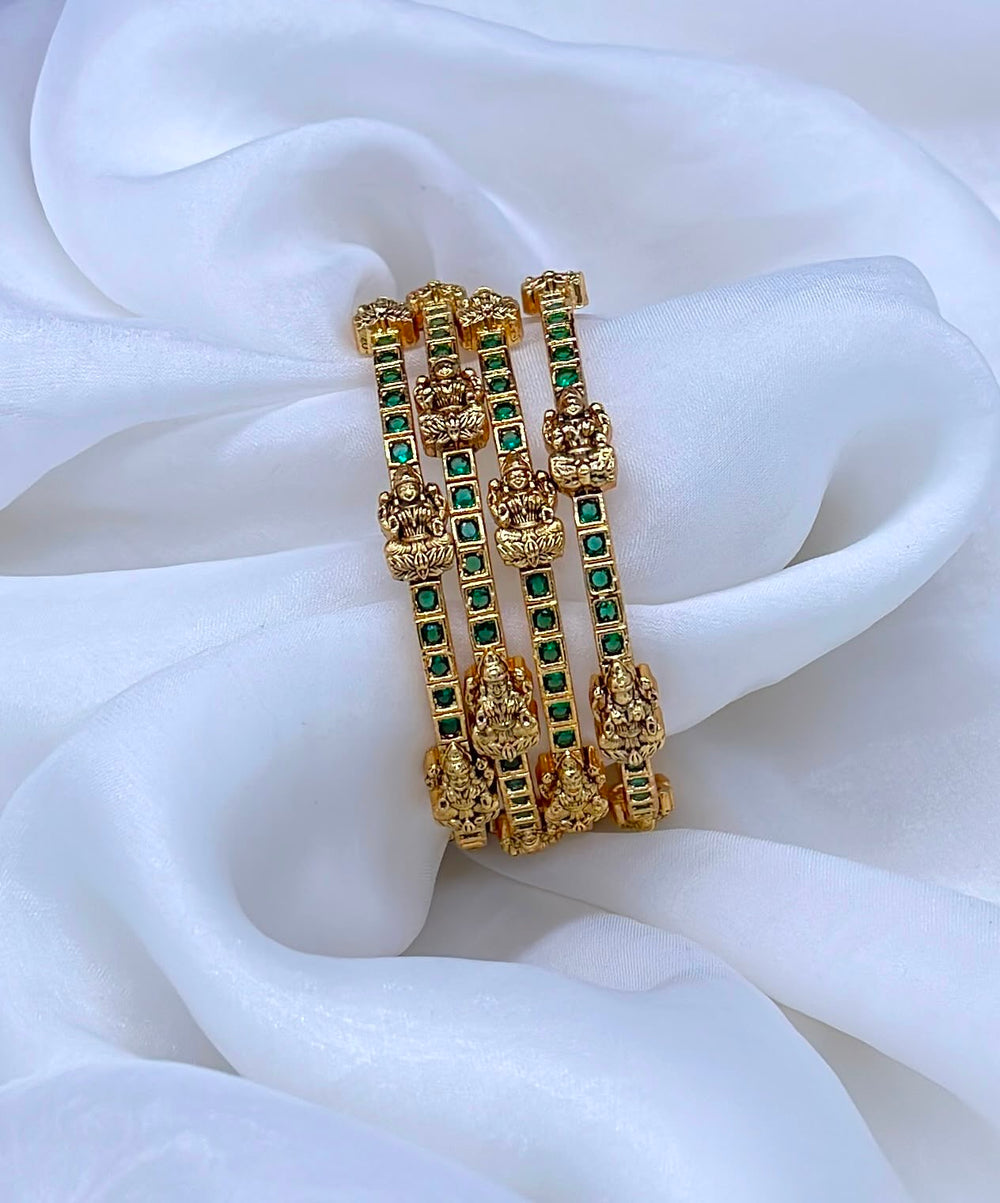Premium Matt Kempu and AD Stone Bangles
