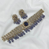 Victorian Polish with AD Stones Choker - Nakshatra Jewels
