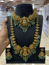 Nakshi work with Kempu Stones Bridal Combo Set
