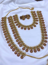 Premium Matt with Kempu Stones Bridal Set