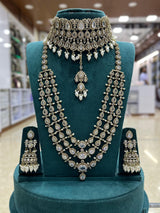 Victorian Polish with AD stones Bridal Set