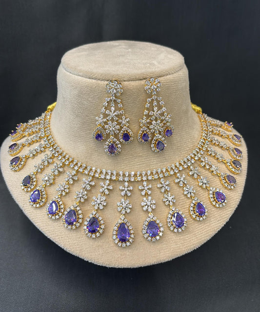American Diamond Stones Bridal Neck set