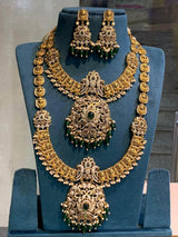 Victorian Polish with AD Stones & Nakshi Work Bridal Combo - Nakshatra Jewels