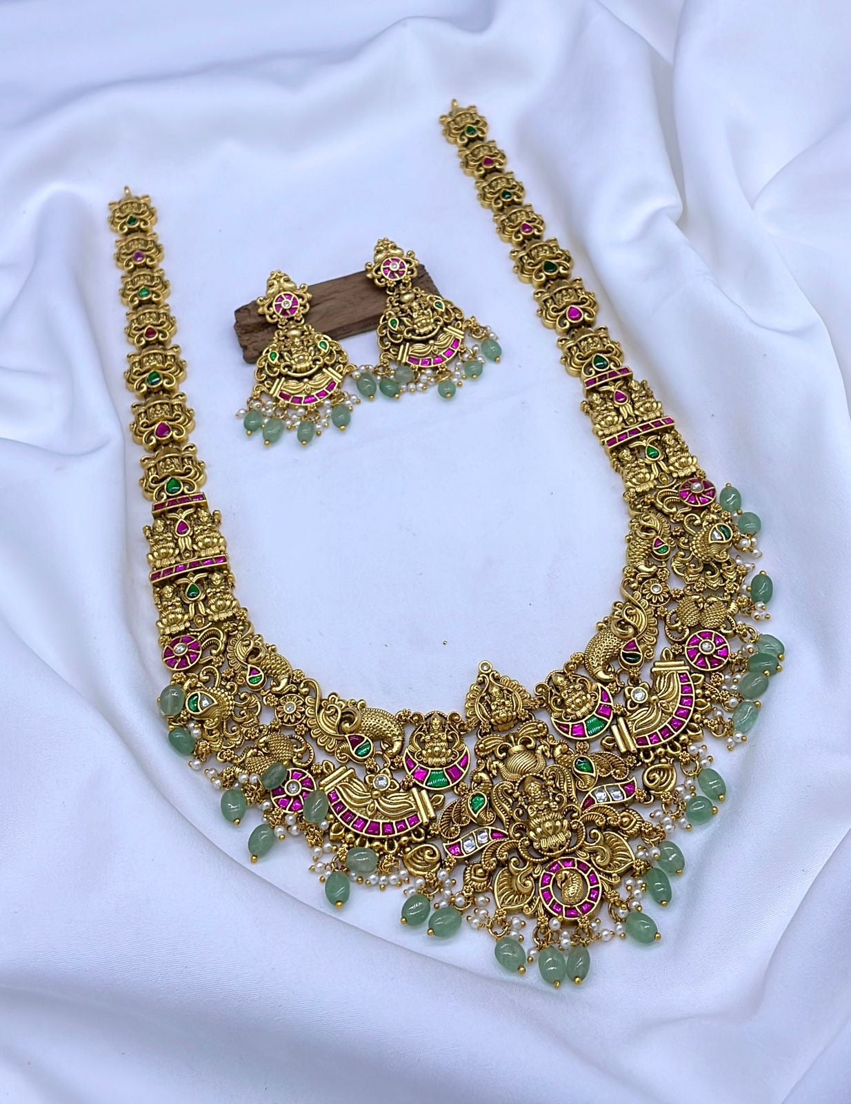 Nakshi work with Kundan Stones Bridal Haram