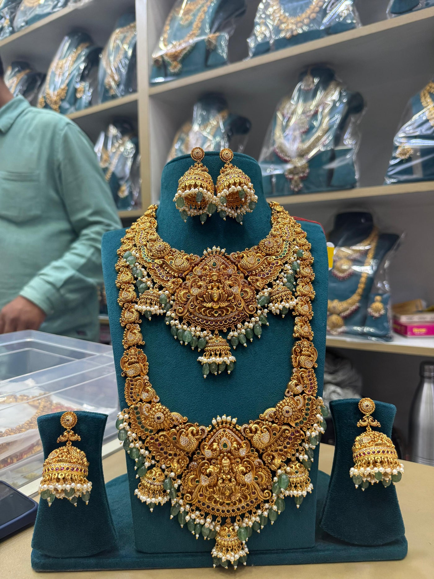 Nakshi Work with AD Stones Bridal Combo
