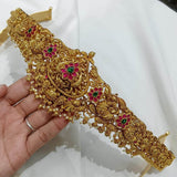 Nagasi Work with Jaadu Kundan Stones Bridal Hip Belt - Nakshatra Jewels