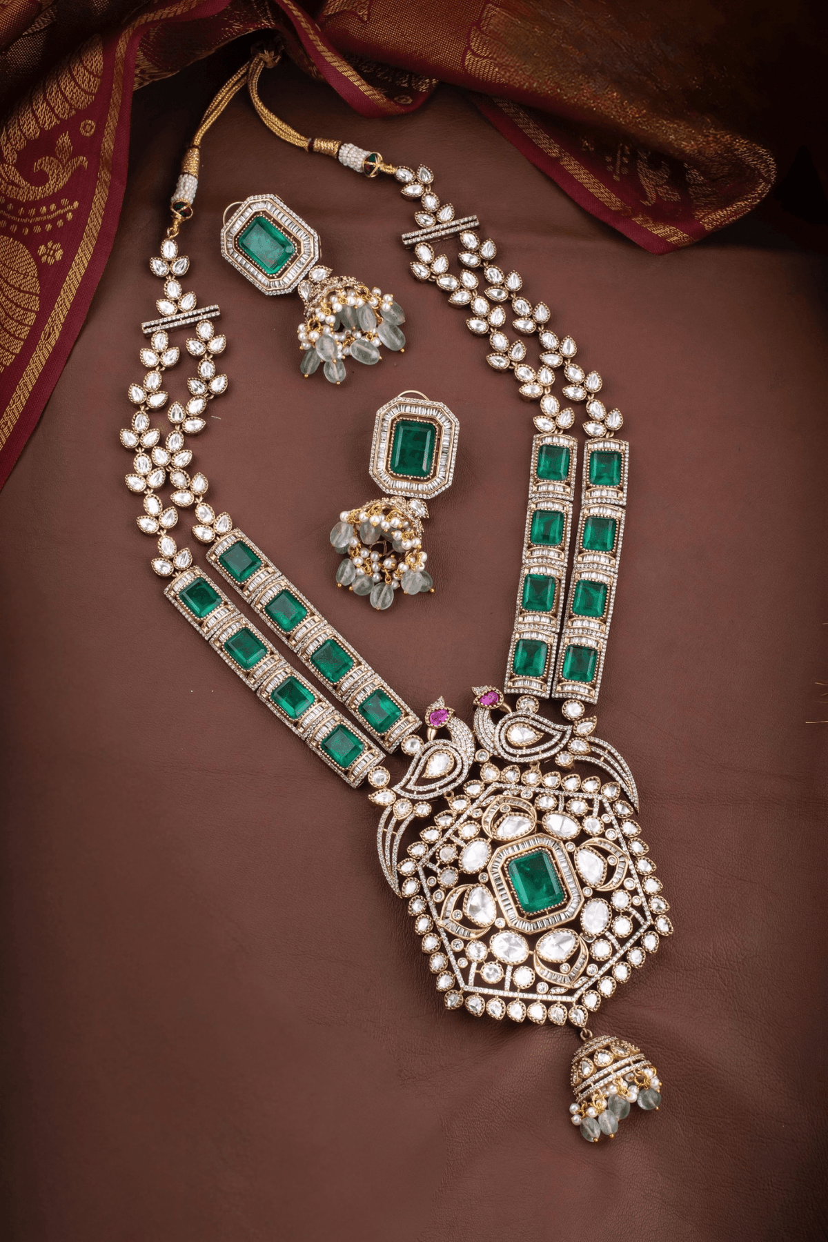 Moissanite and AD Stones Bridal Haram