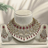 Victorian Polish with AD Stones Bridal Neck Set