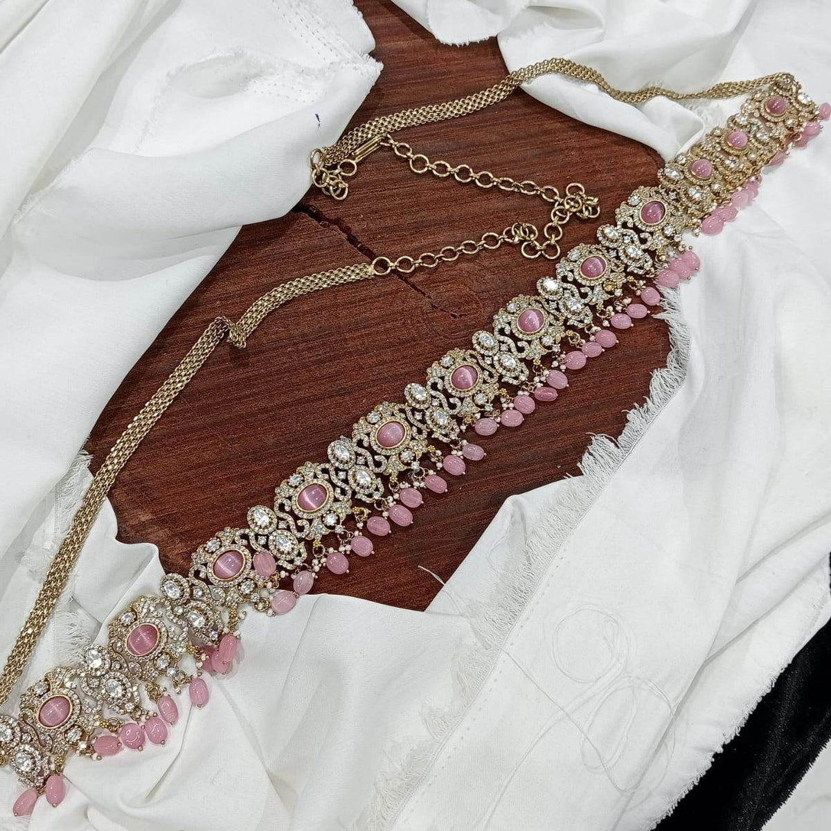 Victorian Polish AD Stones Bridal Hip Chain