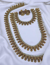 Nakshi work with Kempu Stones Bridal Combo Set